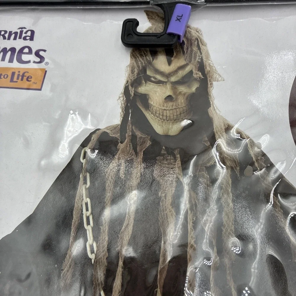 California Costumes Mr Grim Reaper Halloween Costume Kids XL 12-14 Glow In Dark
